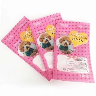 Wholesale custom printed three side sealed zipper bag pet food pouch